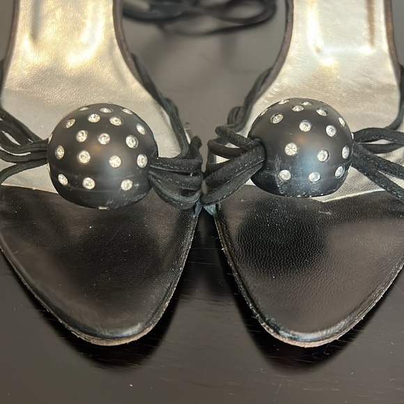 Enrico Gibellieri strappy wrap sandals, black, made in Italy, suede, size 8 tts - Picture 17 of 17